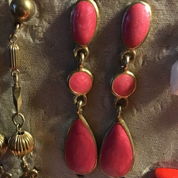 Pink and Gold DROPS on dangle earrings… - Picture 1 of 12